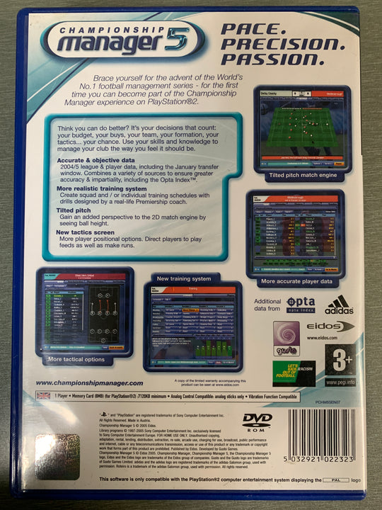 Championship Manager 5. PS2.
