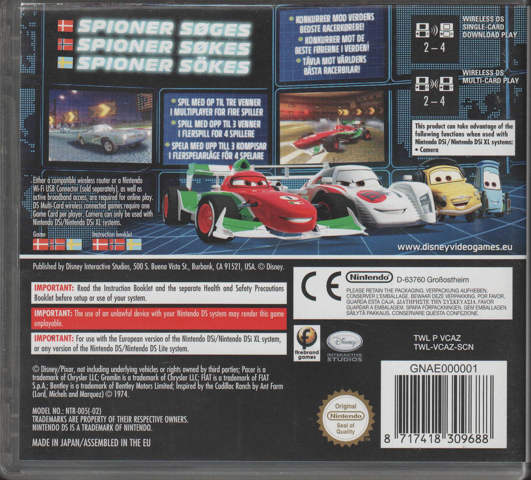 Cars 2. Nintendo DS.