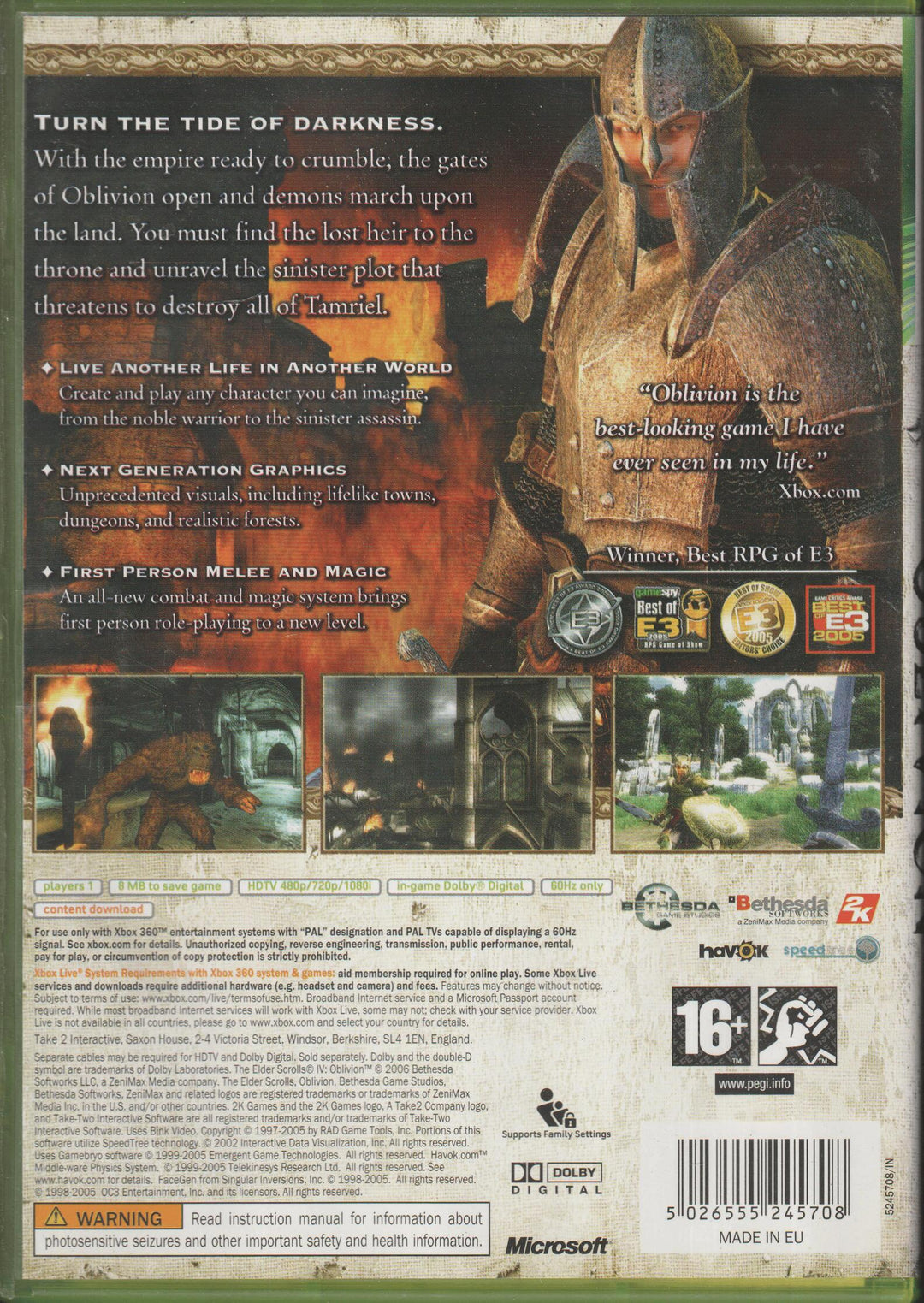 The Elder Scrolls IV: Oblivion. Xbox 360.