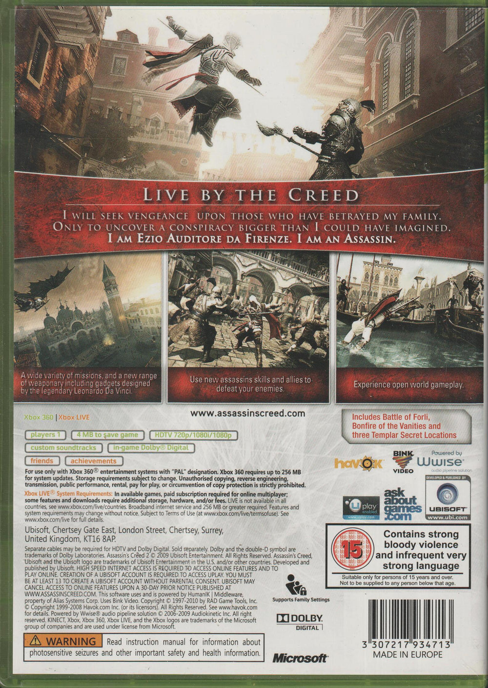 Assassin's Creed II: Game of the Year Edition. Xbox 360.