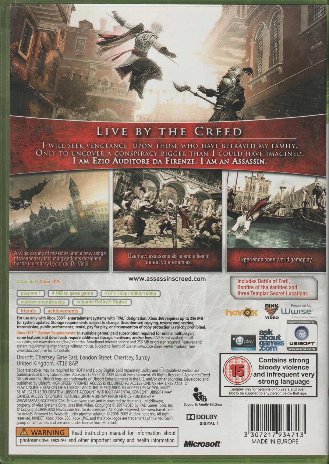 Assassin's Creed II: Game of the Year Edition. Xbox 360.