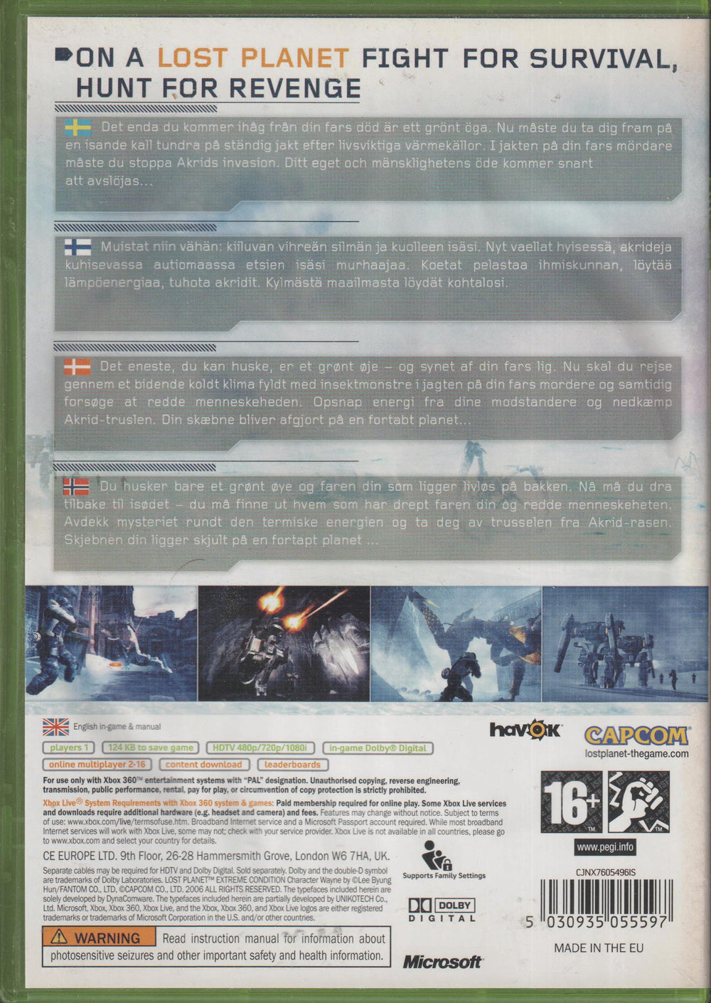 Lost Planet: Extreme Condition. Xbox 360.