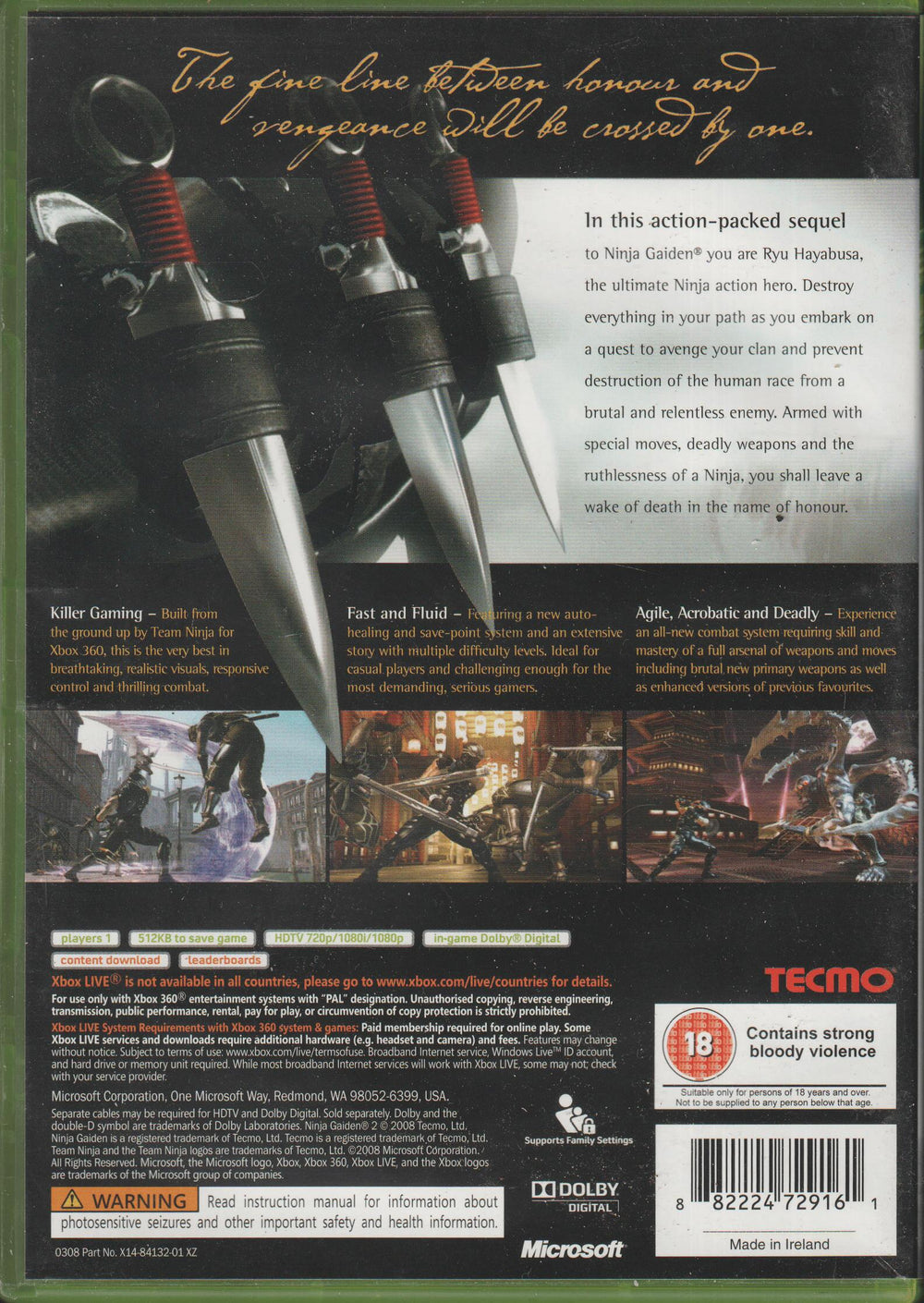 Ninja Gaiden II. Xbox 360.