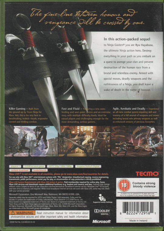 Ninja Gaiden II. Xbox 360.