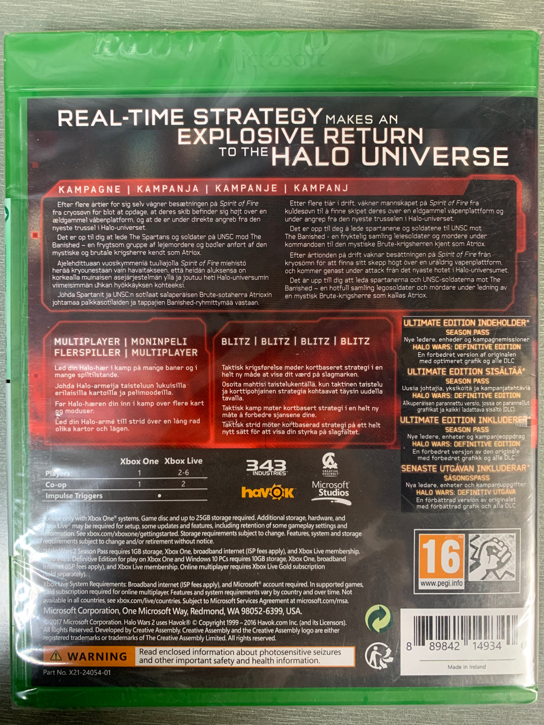 Halo Wars 2: Ultimate Edition. Xbox One. Ny i plast.