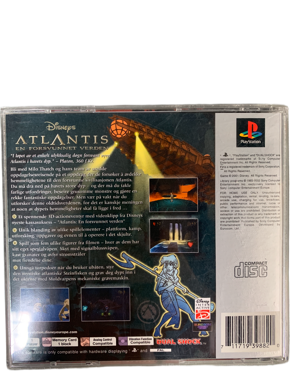 Disneys Atlantis: En Forsvunnet Verden. PS1.