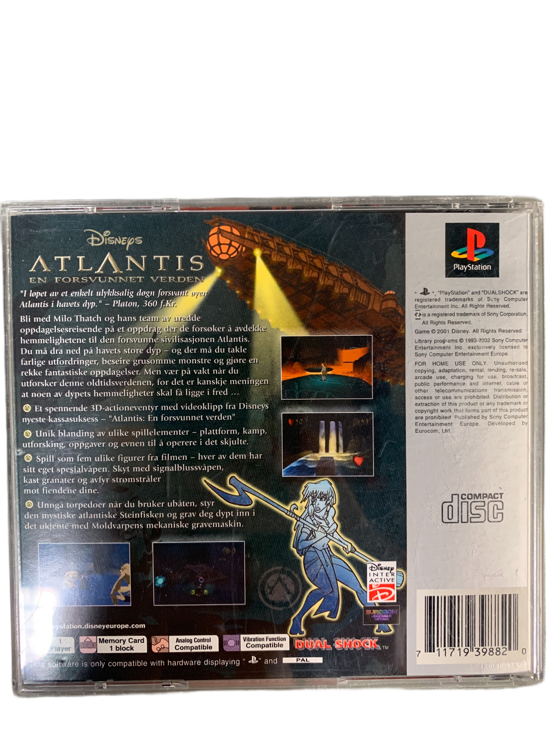 Disneys Atlantis: En Forsvunnet Verden. PS1.