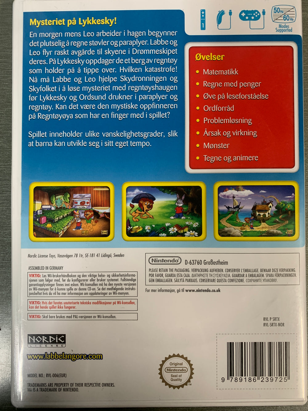 Labbe Langøre: Mysteriet på Lykkesky. Wii