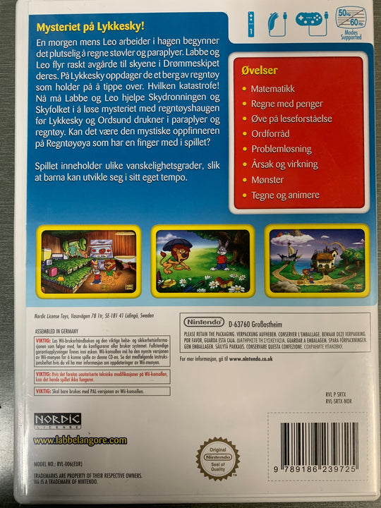 Labbe Langøre: Mysteriet på Lykkesky. Wii