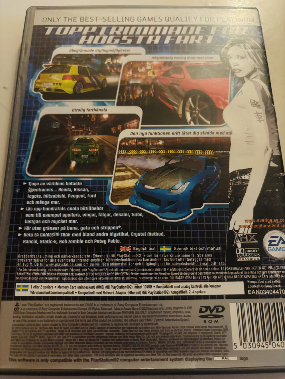 Need for Speed Underground (Platinium). PS2