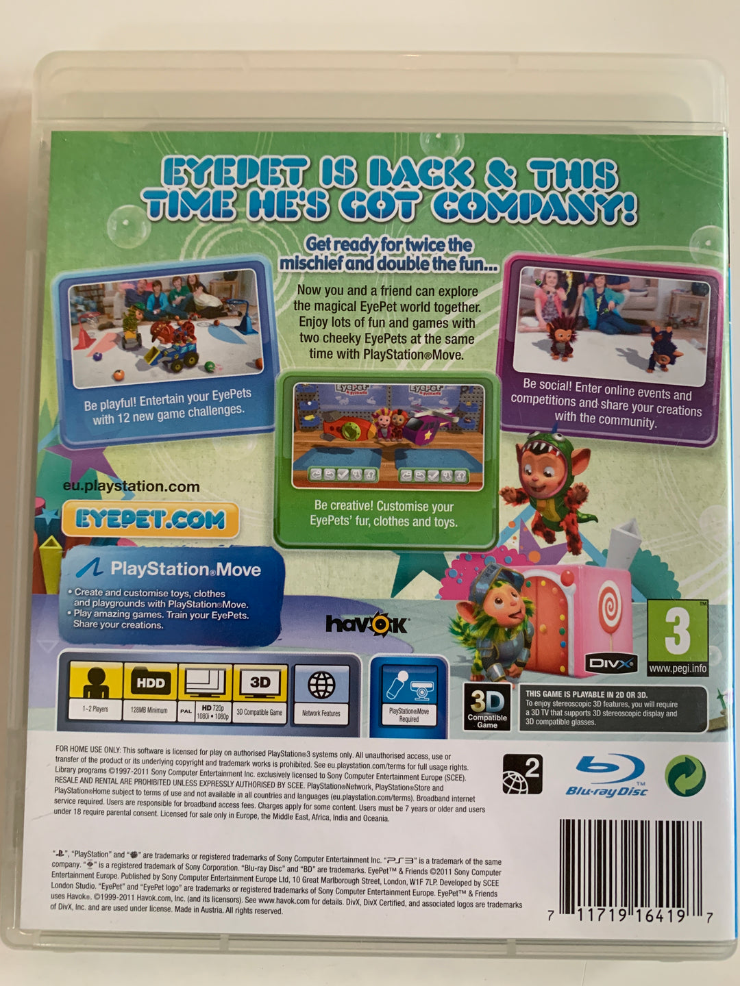 EyePet & Friends. PS3.