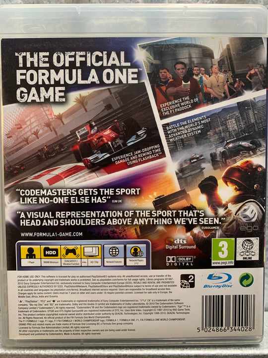 F1 2010. PS3.