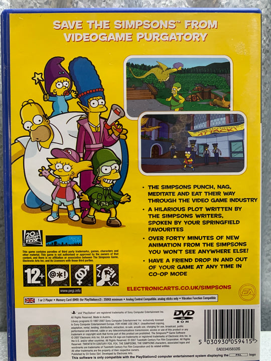 The Simpsons Game. PS2.