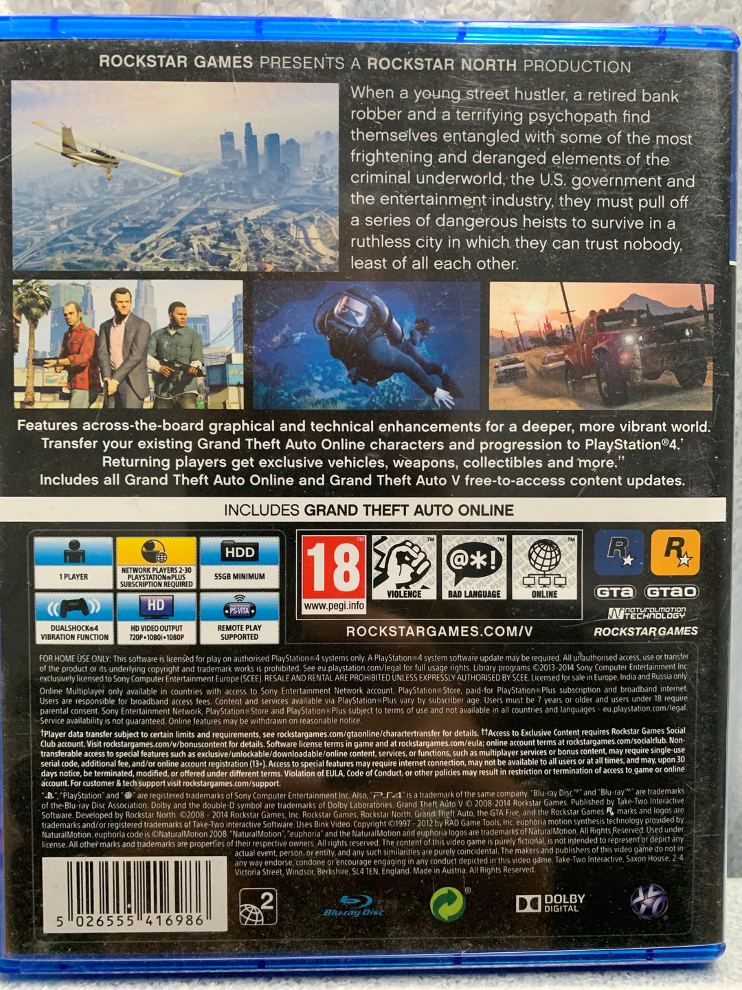 Grand Theft Auto V. PS4.