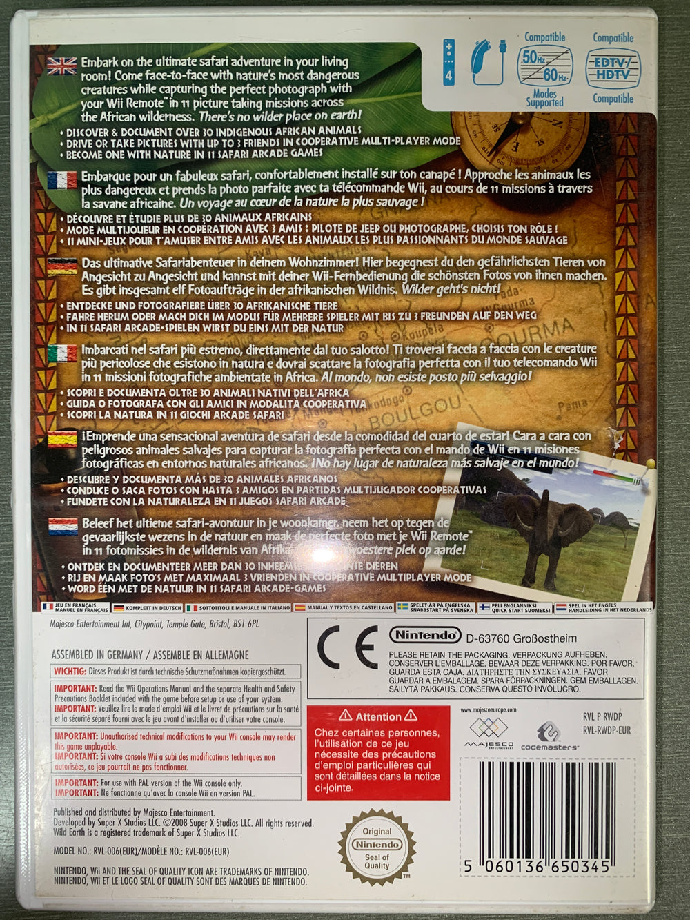 Wild Earth: African Safari. Wii.