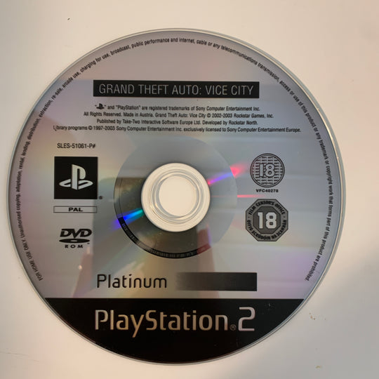 Grand Theft Auto: Vice City Platinum. PS2.