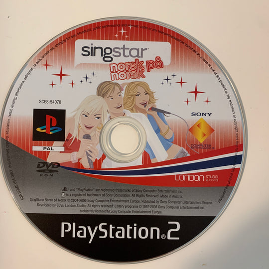 SingStar: Norsk på Norsk. PS2.