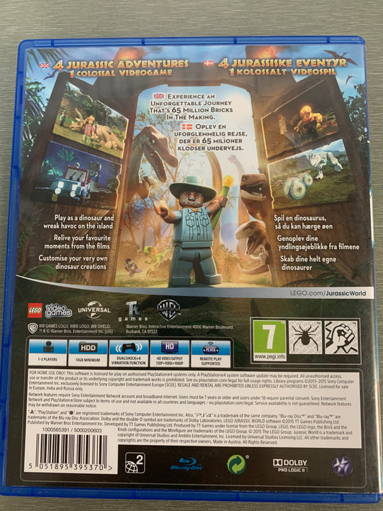 LEGO Jurassic World. PS4.