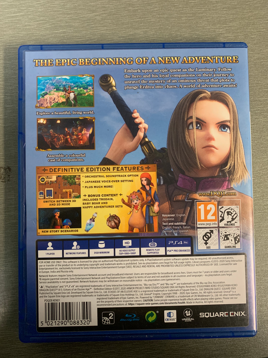 Dragon Quest XI S: Echoes of an Elusive Age – Definitive Edition. PS4.