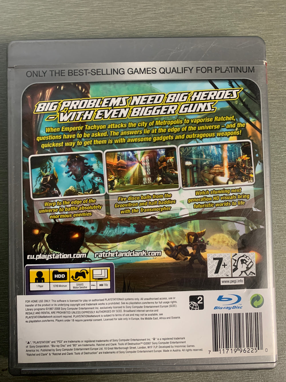 Ratchet & Clank: Tools of Destruction Platinum. PS3.