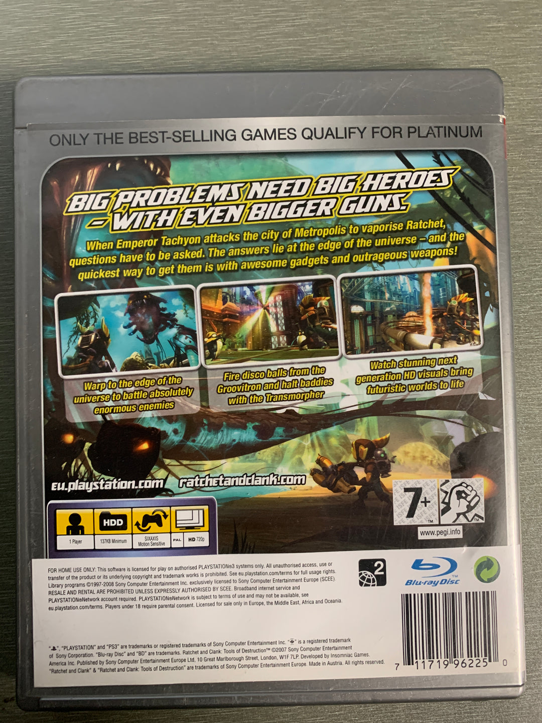 Ratchet & Clank: Tools of Destruction Platinum. PS3.