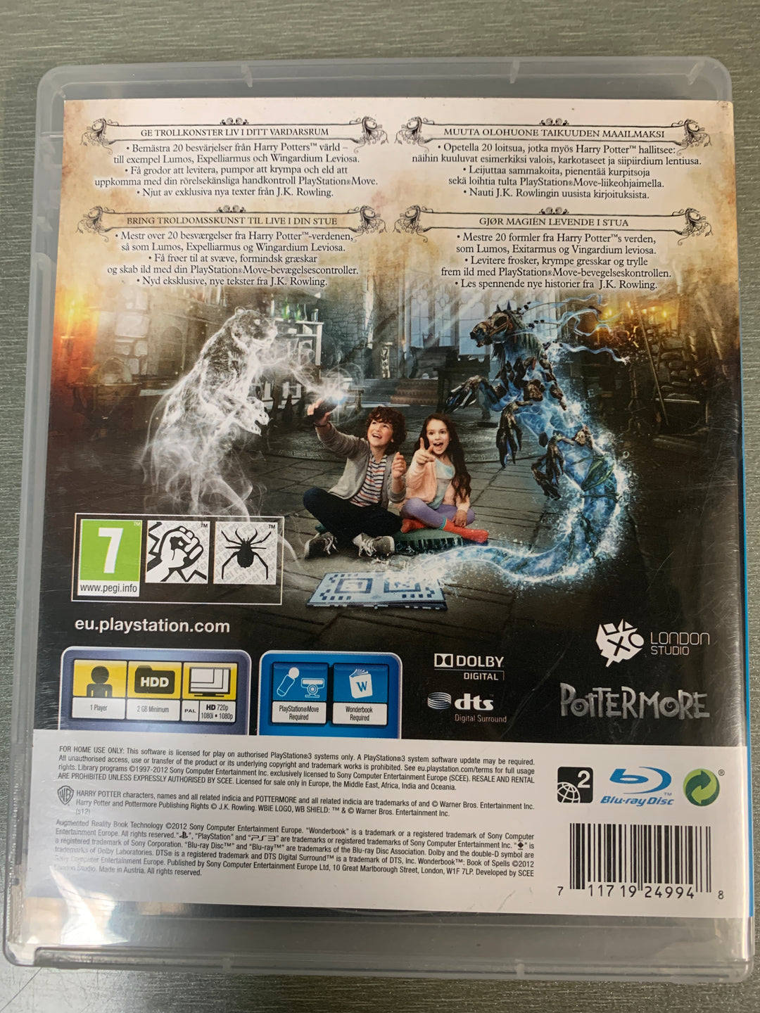 Wonderbook: Book of Spells. PS3.