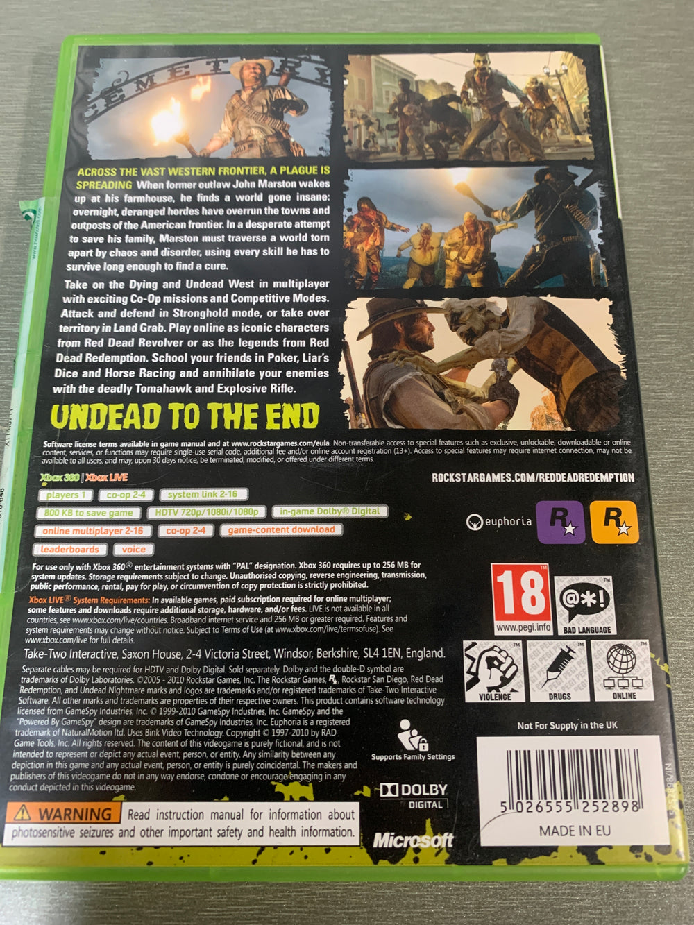 Red Dead Redemption: Undead Nightmare. Xbox 360.
