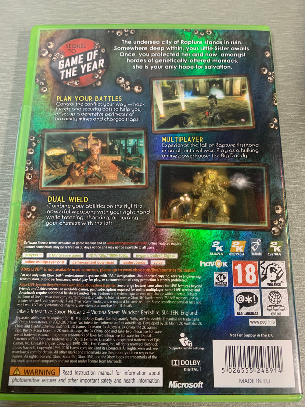 BioShock 2. Xbox 360.