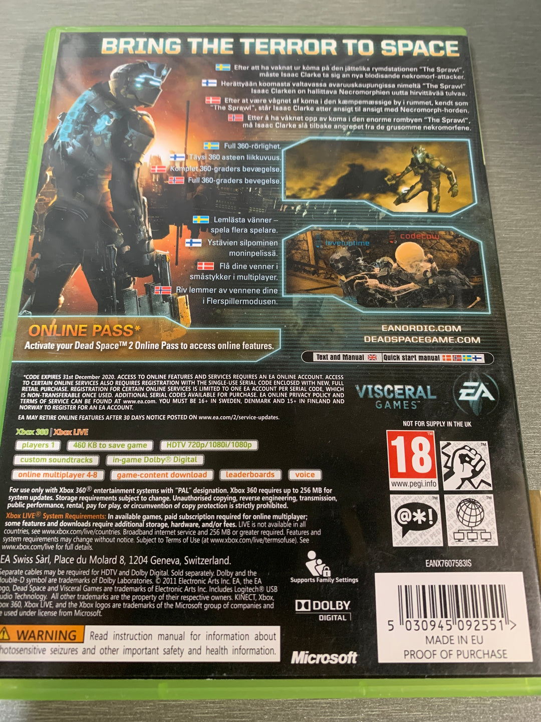 Dead Space 2. Xbox 360.