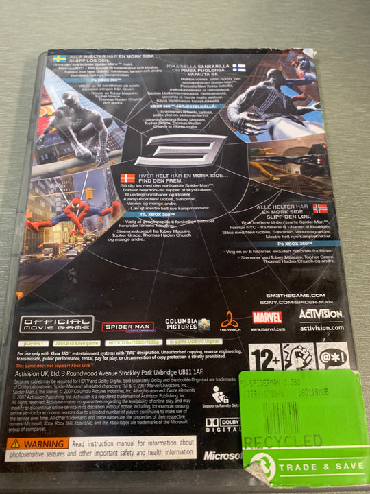 Spider-Man 3 Classics. Xbox 360.