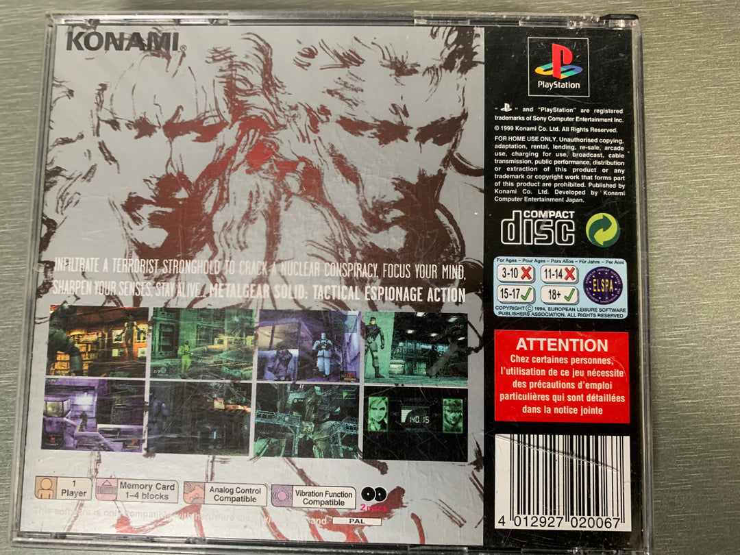 Metal Gear Solid. PS1.