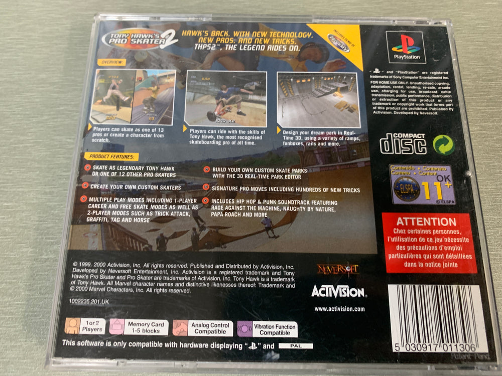 Tony Hawk's Pro Skater 2. PS1.
