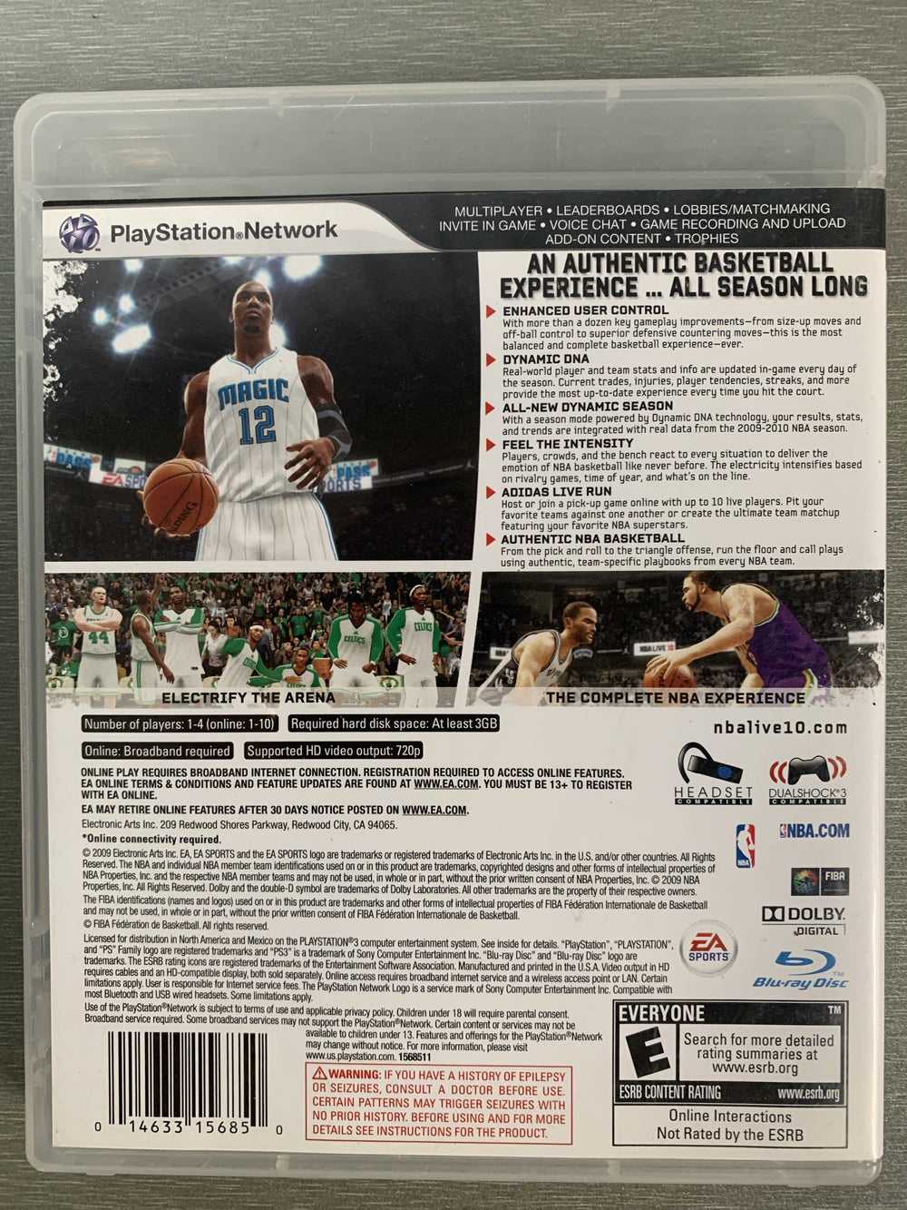 NBA Live 10. PS3.