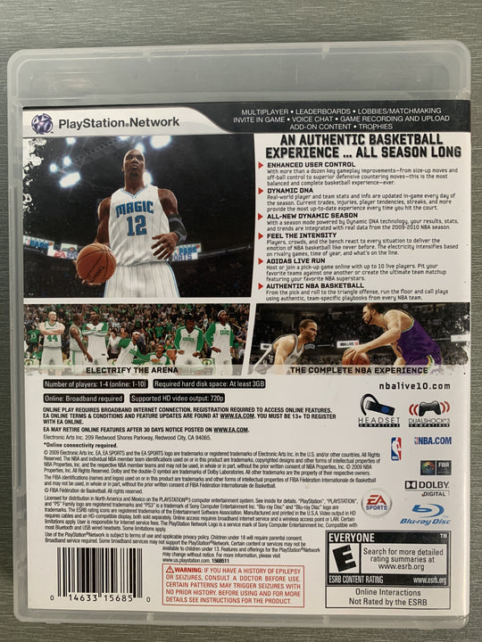 NBA Live 10. PS3.