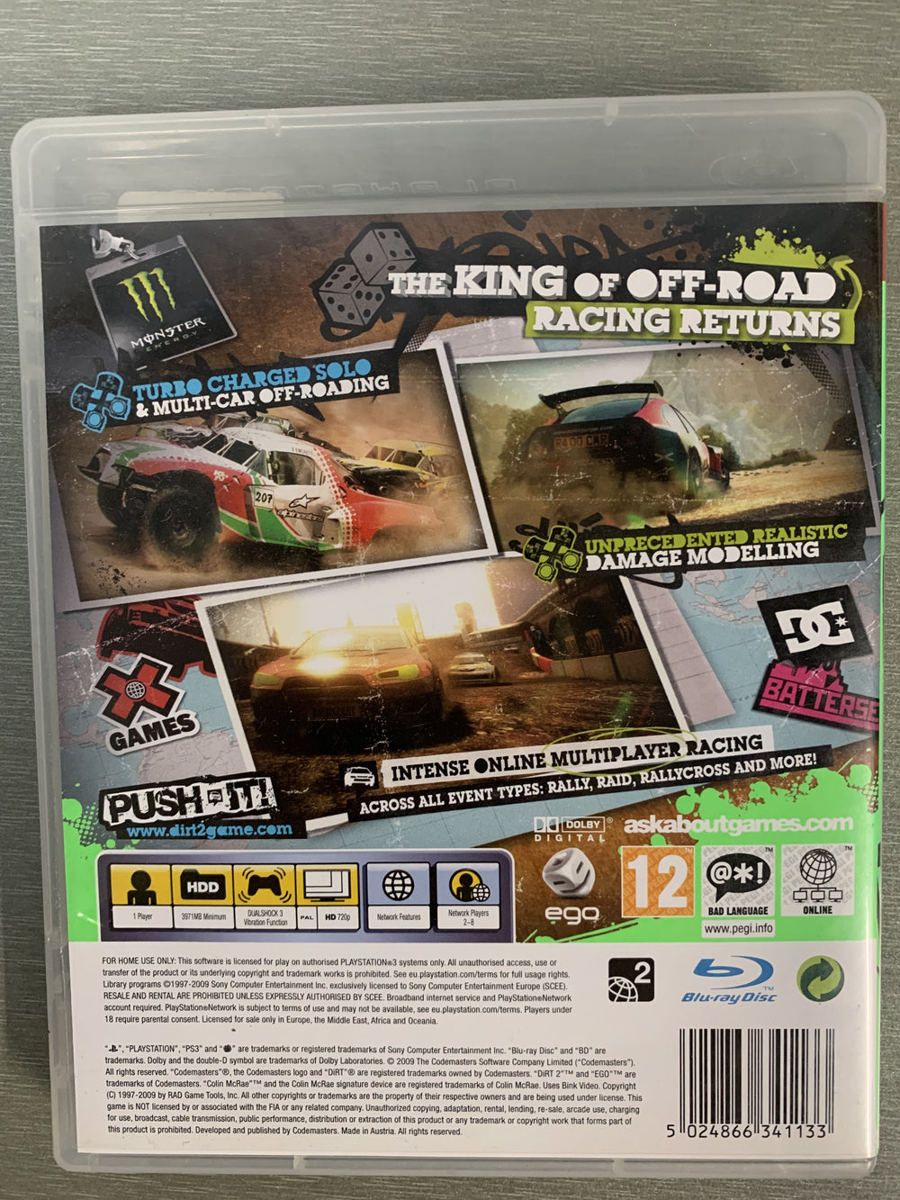 Colin McRae: DiRT 2. PS3.