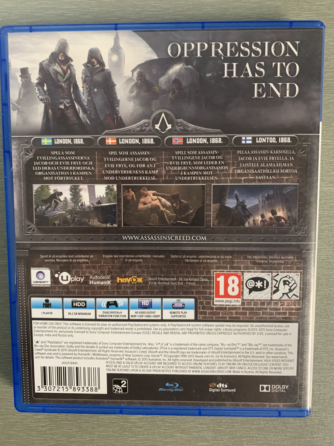 Assassin's Creed Syndicate – Special Edition. PS4.