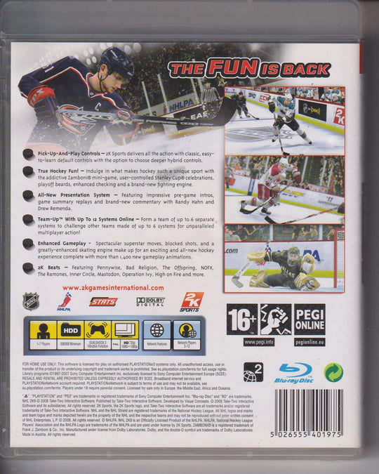 NHL 2K9. PS3.