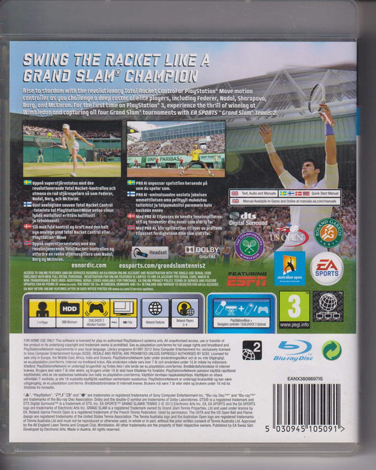 Grand Slam Tennis 2. PS3.