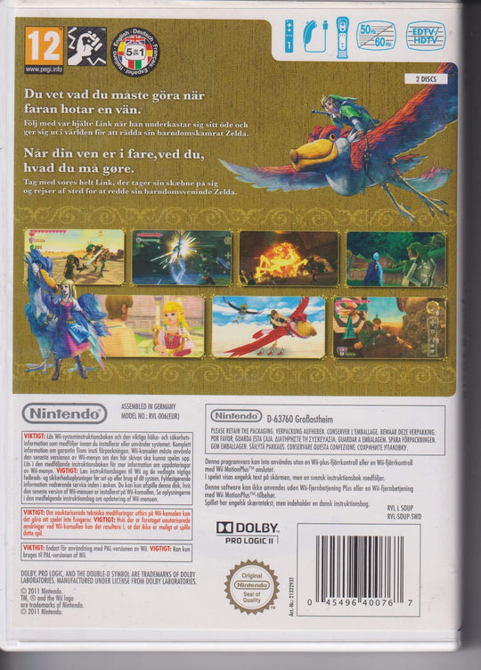 The Legend of Zelda: Skyward Sword – Limited Edition med Special Orchestra CD. Wii.