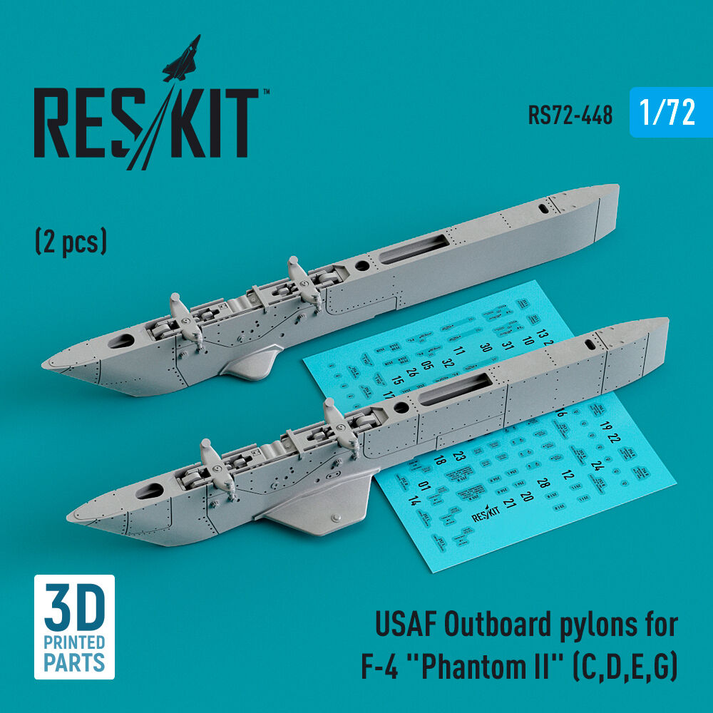 USAF Outboard pylons for F-4 Phantom II (C,D,E,G) (2 pcs) (3D Printed)