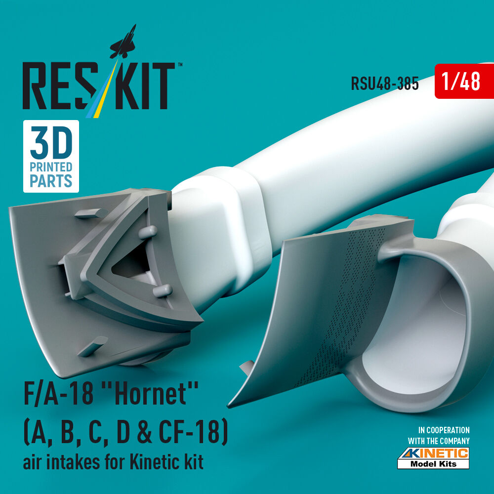 F/A-18 Hornet (A, B, C, D & CF-18) air intakes for Kinetic kit (3D Printed)