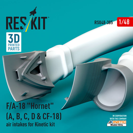F/A-18 Hornet (A, B, C, D & CF-18) air intakes for Kinetic kit (3D Printed)