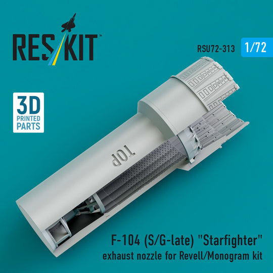 F-104 (S/G-late) Starfighter exhaust nozzle for Revell/Monogram kit (3D Printed)