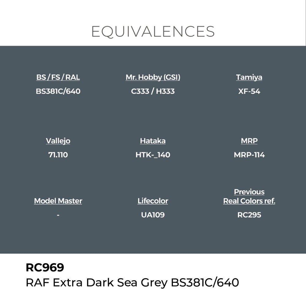 Real Colors: RAF Extra Dark Sea Grey BS381C/640 17 ml.