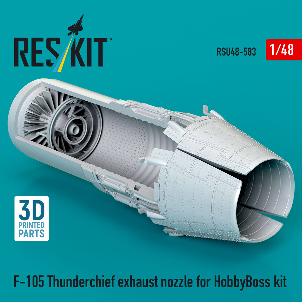 F-105 Thunderchief exhaust nozzle for HobbyBoss kit (3D Printed)