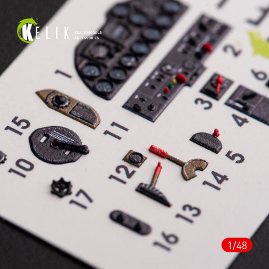 P-51H Mustang interior 3D decals for Modelsvit kit