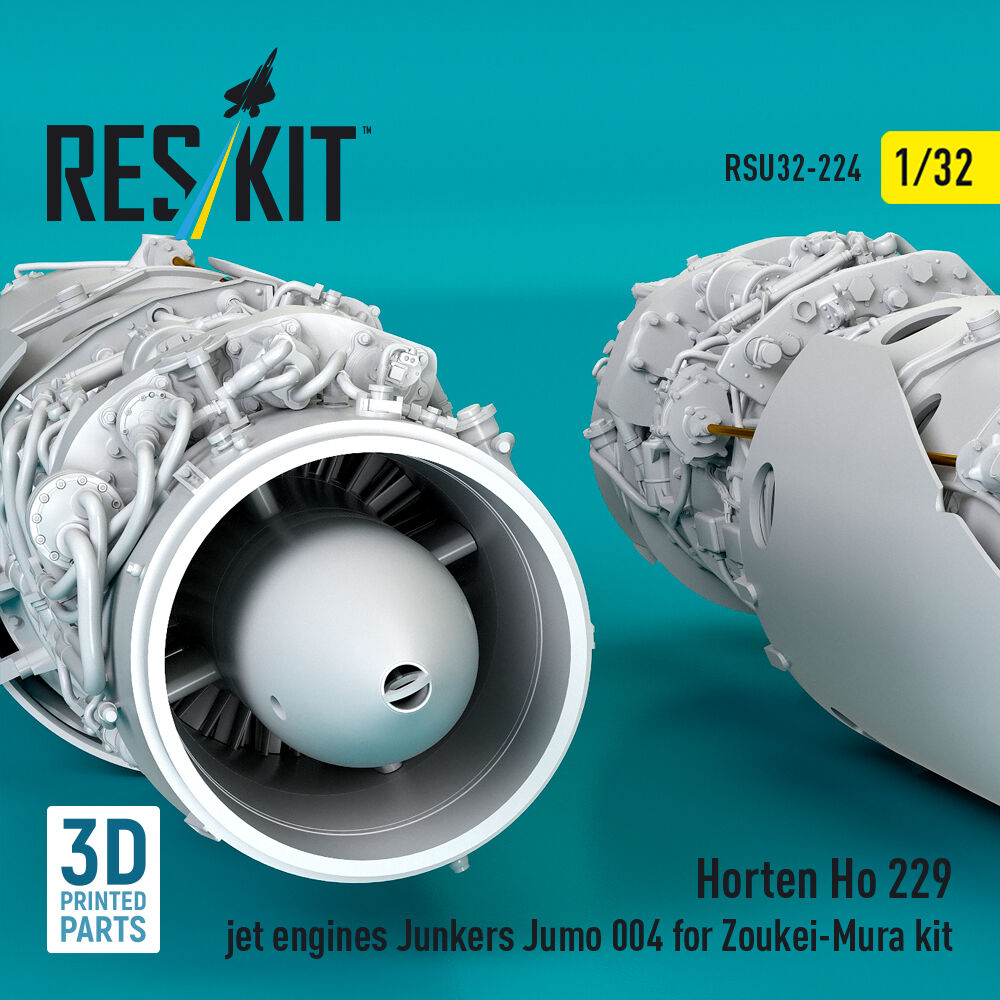 Horten Ho 229 jet engines Junkers Jumo 004 (2 pcs) (3D Printed) for Zoukei-Mura