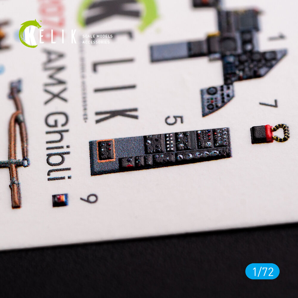 Amx Ghibli interior 3D decals for Italeri kit