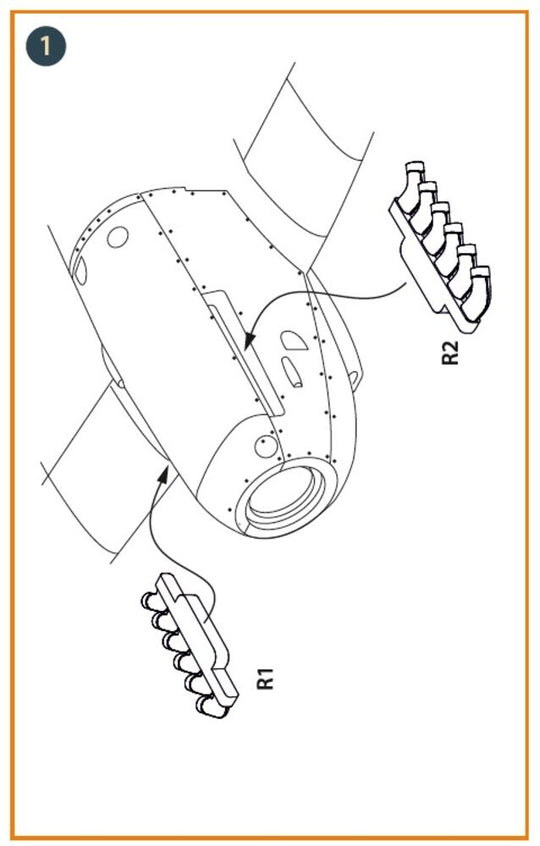 Spitfire Mk.IXe exhausts for Airfix kit