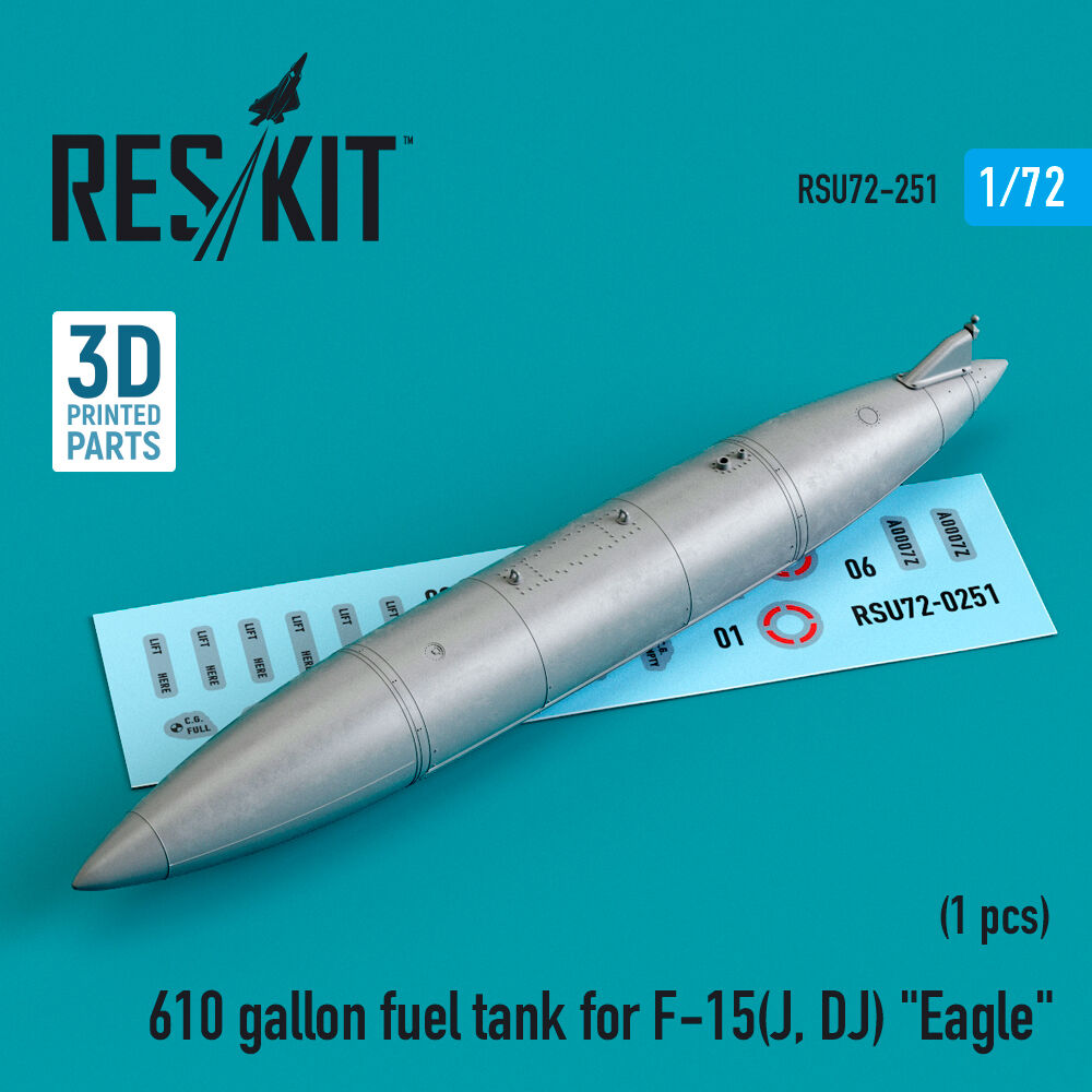 610 gallon fuel tank for F-15(J, DJ) Eagle (3D Printed)